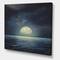 Designart - Super Moon Over The Sea II - Nautical &#x26; Coastal Canvas Wall Art Print
